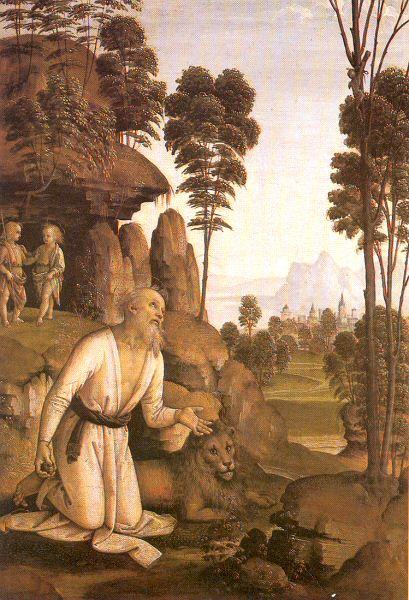 St. Jerome in the Wilderness, PERUGINO, Pietro